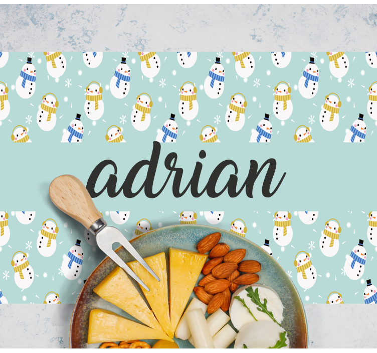 Individuais de mesa de natal com design de boneco de neve - TenStickers