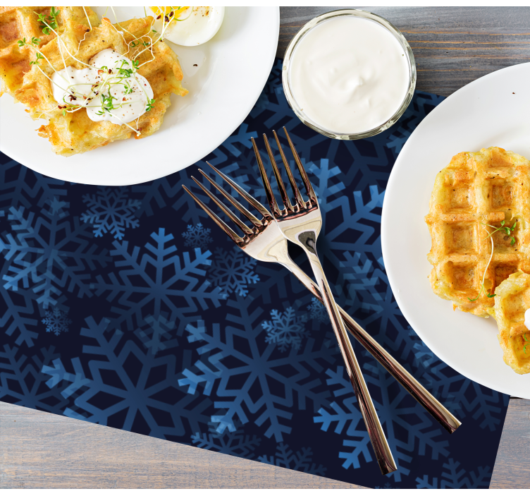 Individuais de mesa de natal com estampa de flocos de neve - TenStickers