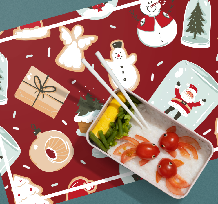 Individuais de mesa de natal com motivos festivos - TenStickers