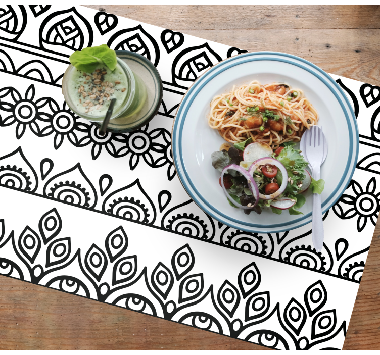 Individuais de mesa de texturas com estampa botânica - TenStickers