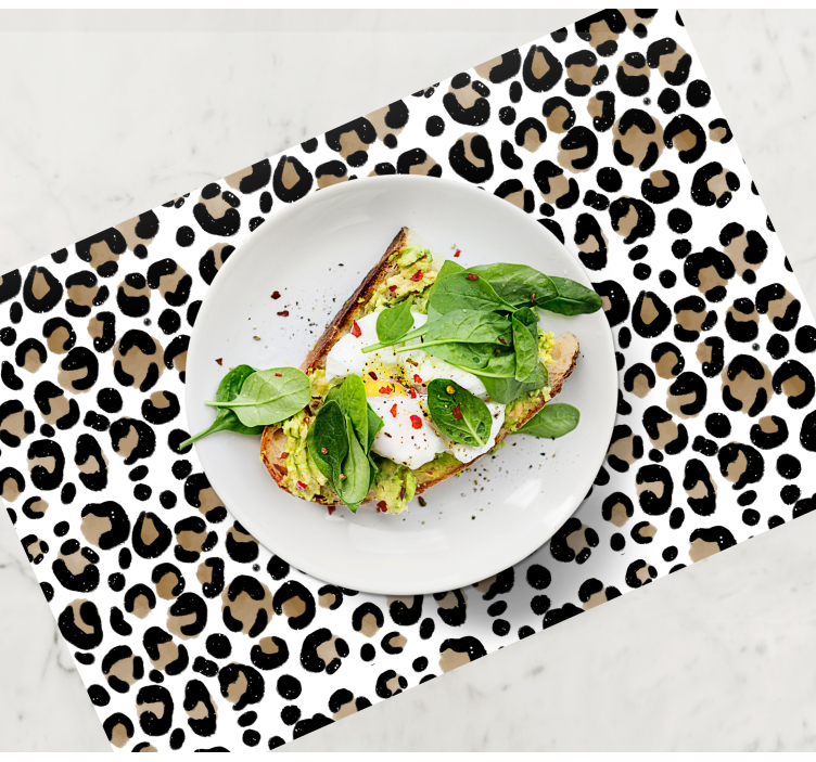 Individuais de mesa de texturas com estampa de leopardo - TenStickers