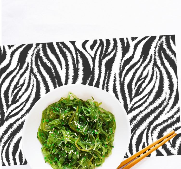 Individuais de mesa de texturas com estampa de zebra - TenStickers