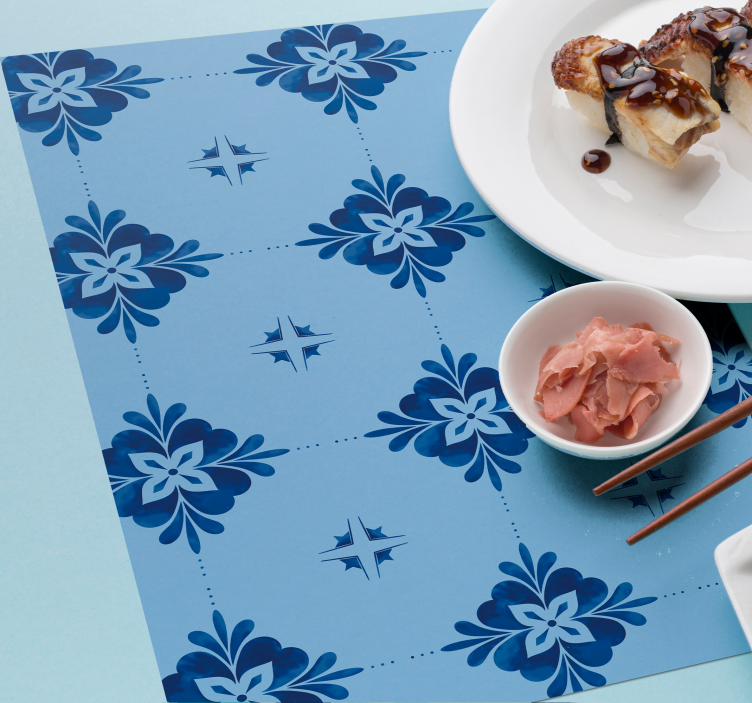Individuais de mesa de texturas com estampa floral - TenStickers