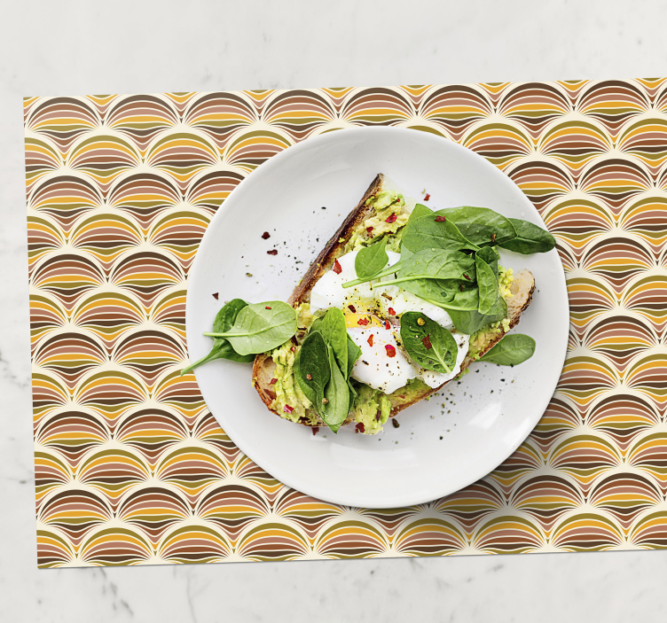 Individuais de mesa de texturas com motivo de ondas curvas - TenStickers