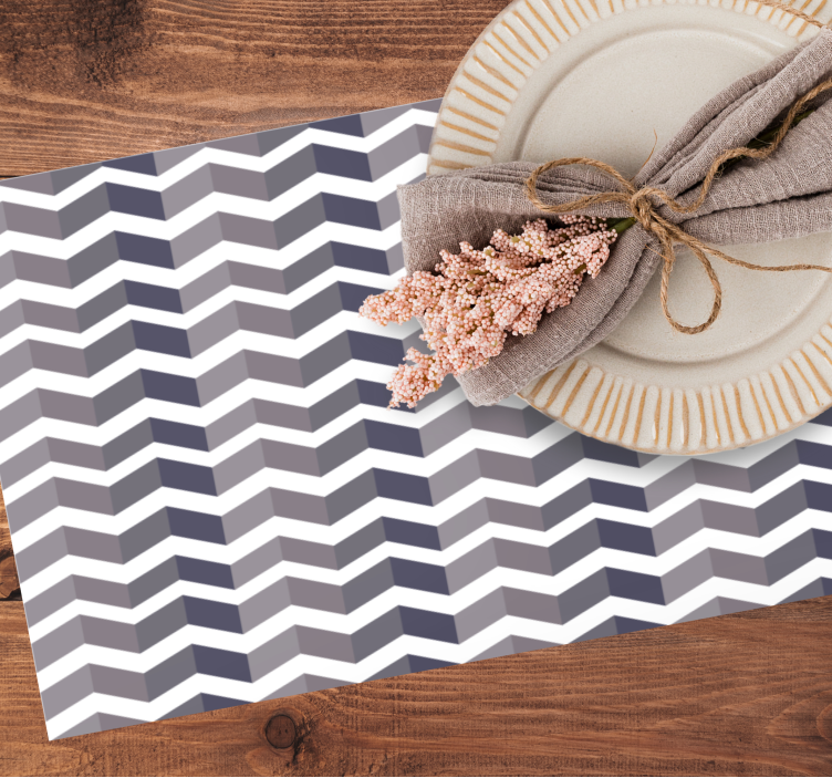 Individuais de mesa de texturas com padrão chevron - TenStickers