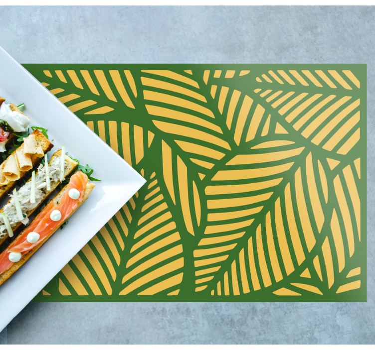 Individuais de mesa de texturas com padrão de folhas - TenStickers