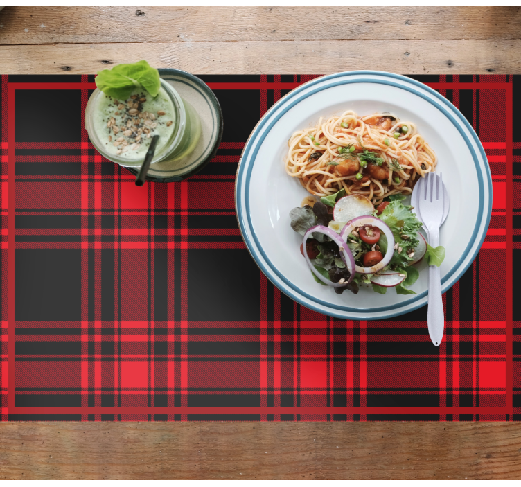 Individuais de mesa de texturas com padrão xadrez - TenStickers