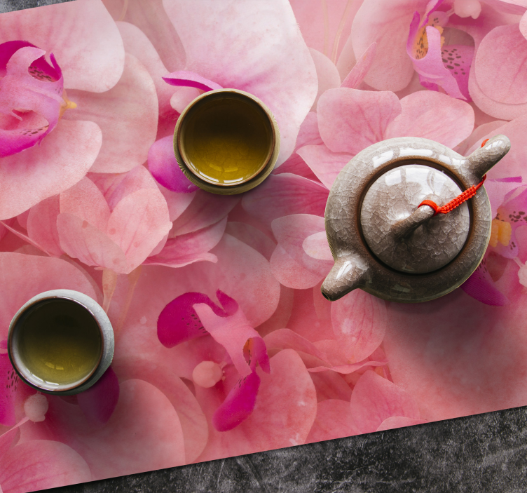 Individuais de mesa de texturas composição flores elegantes - TenStickers