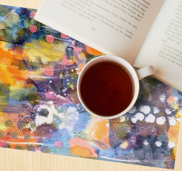 Individuais de mesa de texturas explosão de cores vibrantes - TenStickers