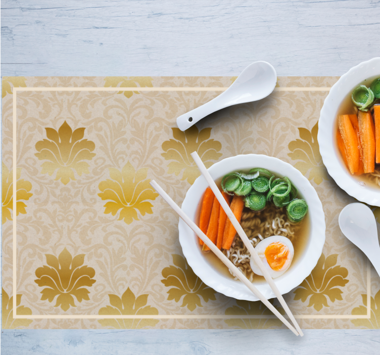 Individuais de mesa de texturas fundo floral elegante - TenStickers