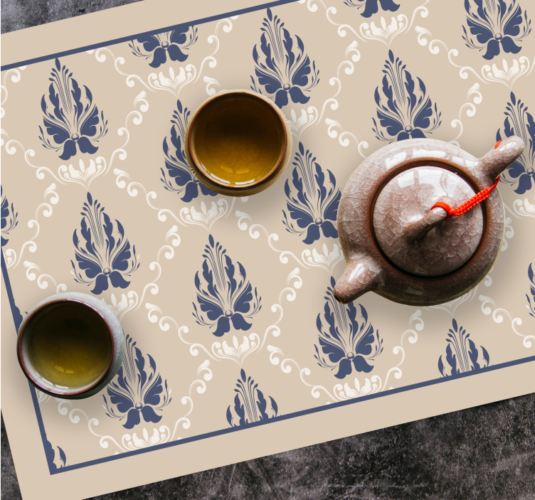 Individuais de mesa de texturas ideia de folha elegante - TenStickers