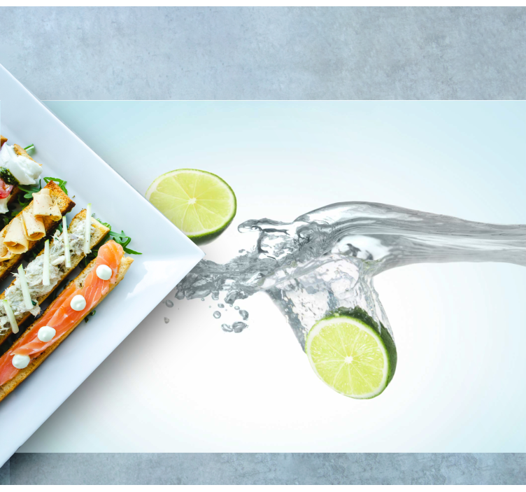 Individuais de mesa de texturas limões fatiados splash - TenStickers