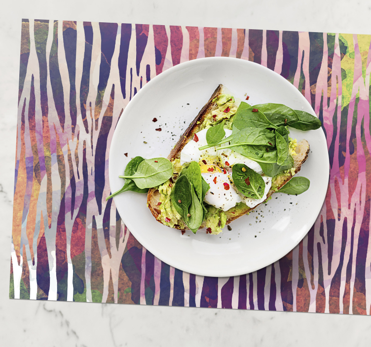 Individuais de mesa de texturas listras coloridas abstratas - TenStickers