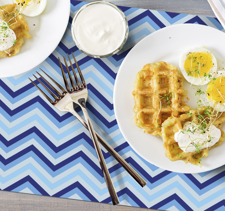 Individuais de mesa de texturas padrão chevron - TenStickers