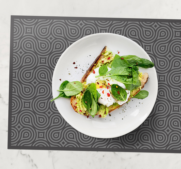 Individuais de mesa de texturas padrão espiral abstrato - TenStickers