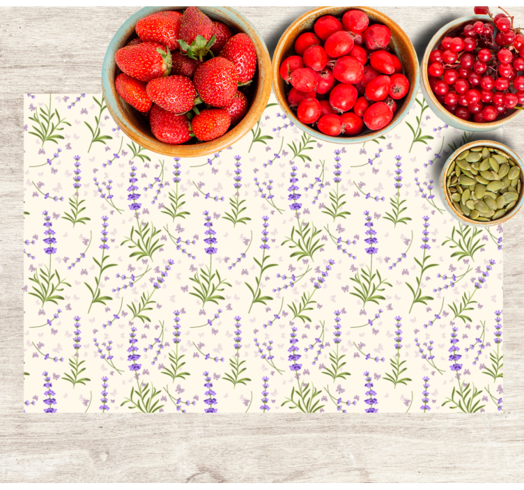Individuais de mesa de texturas padrão floral lavanda - TenStickers