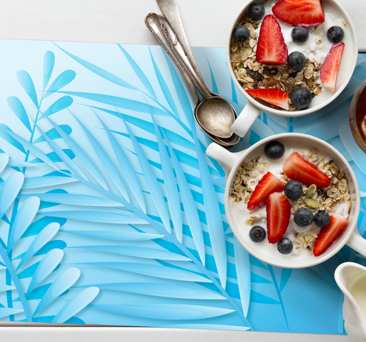 Individuais de mesa de texturas padrão folhas de palmeira - TenStickers