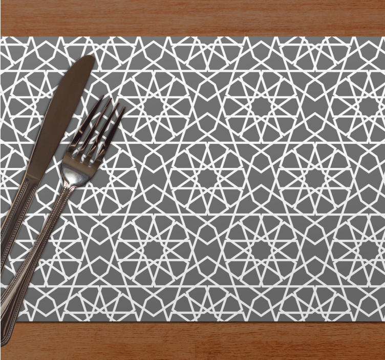 Individuais de mesa de texturas padrão geométrico retangular - TenStickers