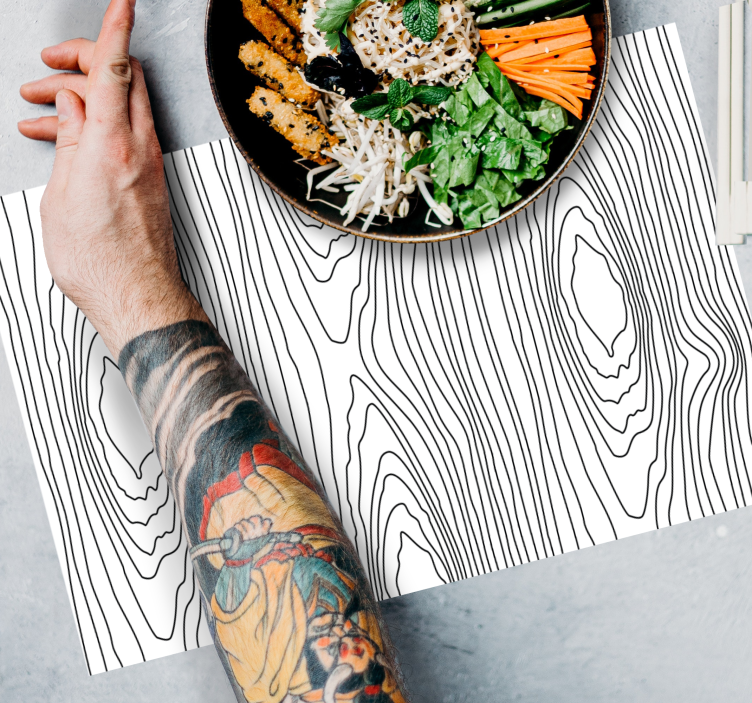 Individuais de mesa de texturas padrão madeira - TenStickers