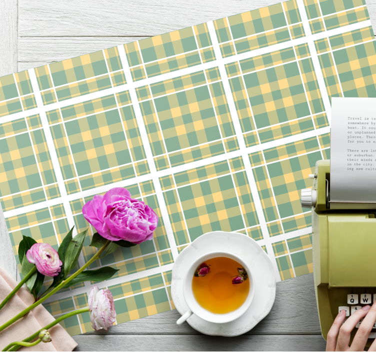 Individuais de mesa de texturas padrão xadrez - TenStickers