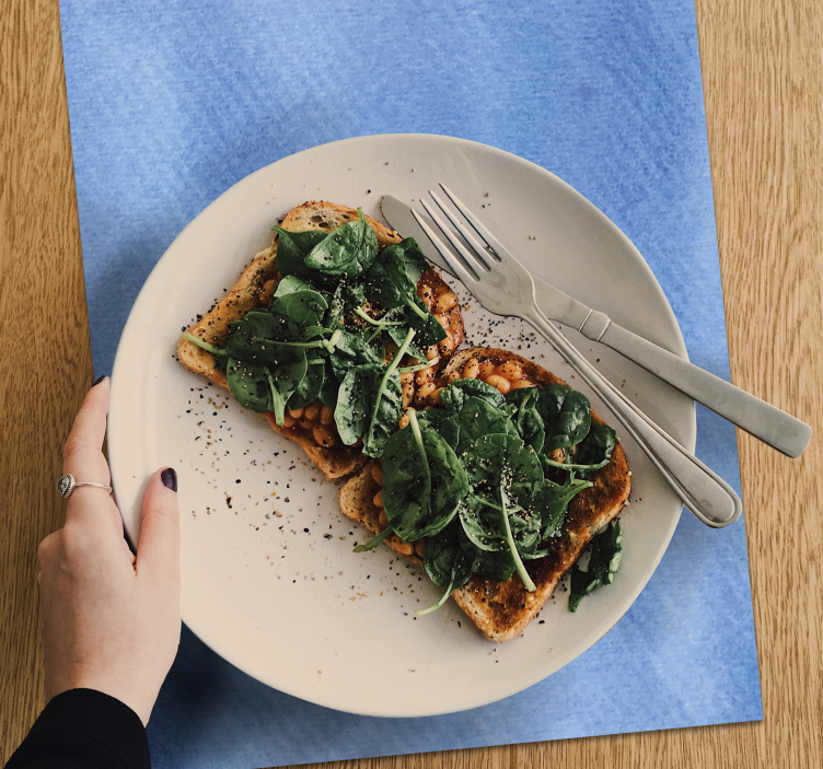 Individuais de mesa de texturas superfície azul lisa - TenStickers