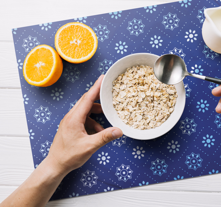 Individuais de mesa de texturas superfície azul marinho - TenStickers