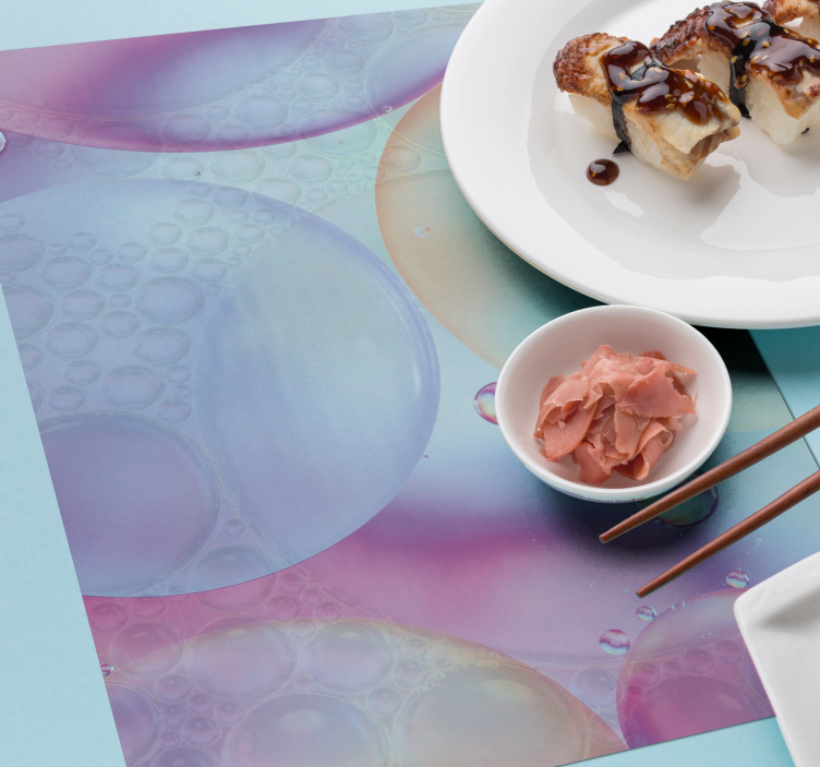 Individuais de mesa de texturas superfície colorida e bubbly - TenStickers