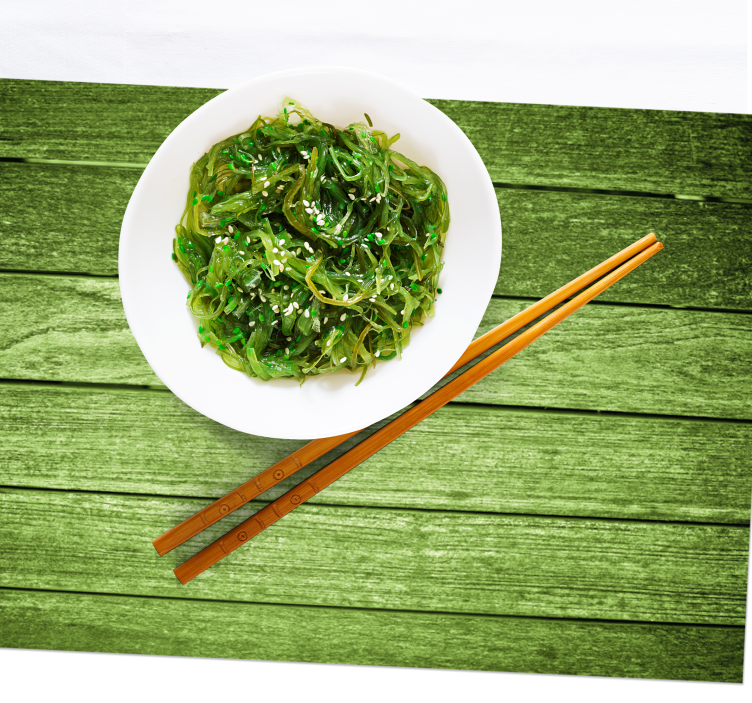 Individuais de mesa de texturas superfície de madeira verde - TenStickers