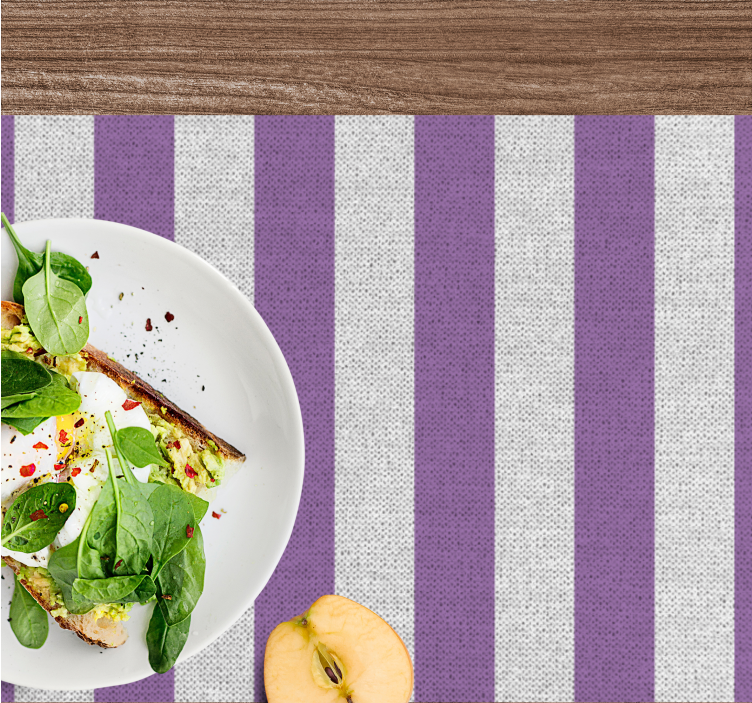 Individuais de mesa de texturas superfície listrada roxa - TenStickers