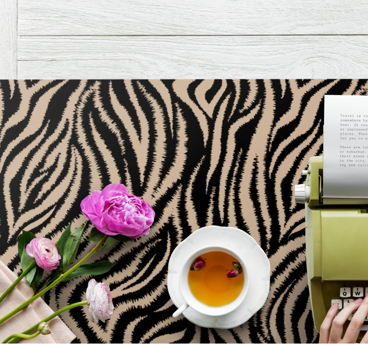 Individuais de mesa de texturas superfície zebra - TenStickers