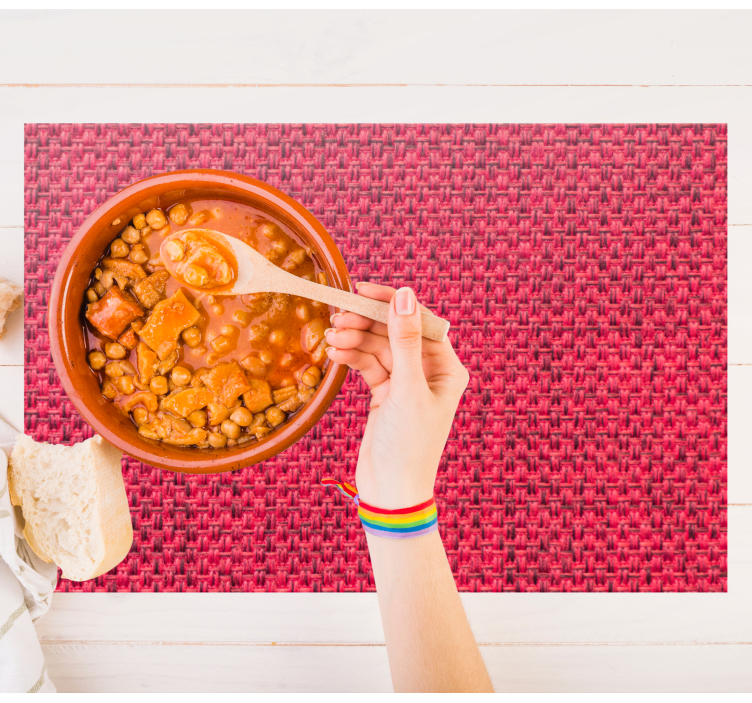 Individuais de mesa de texturas tapete vermelho texturizado - TenStickers