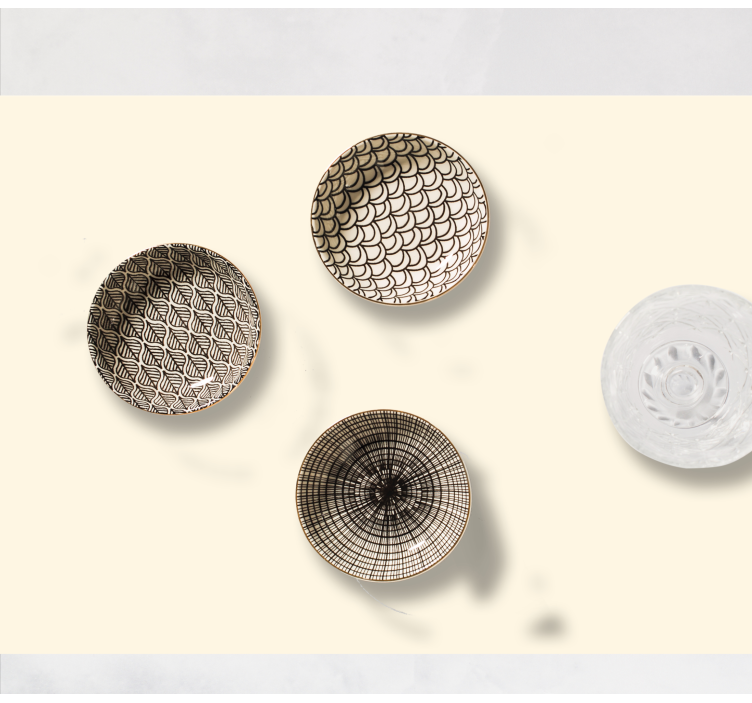 Individuais de mesa de texturas tigelas estilosas - TenStickers