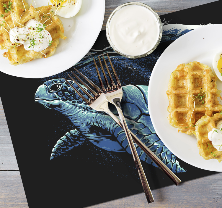 Individuais de mesa de animais desenho de tartaruga - TenStickers