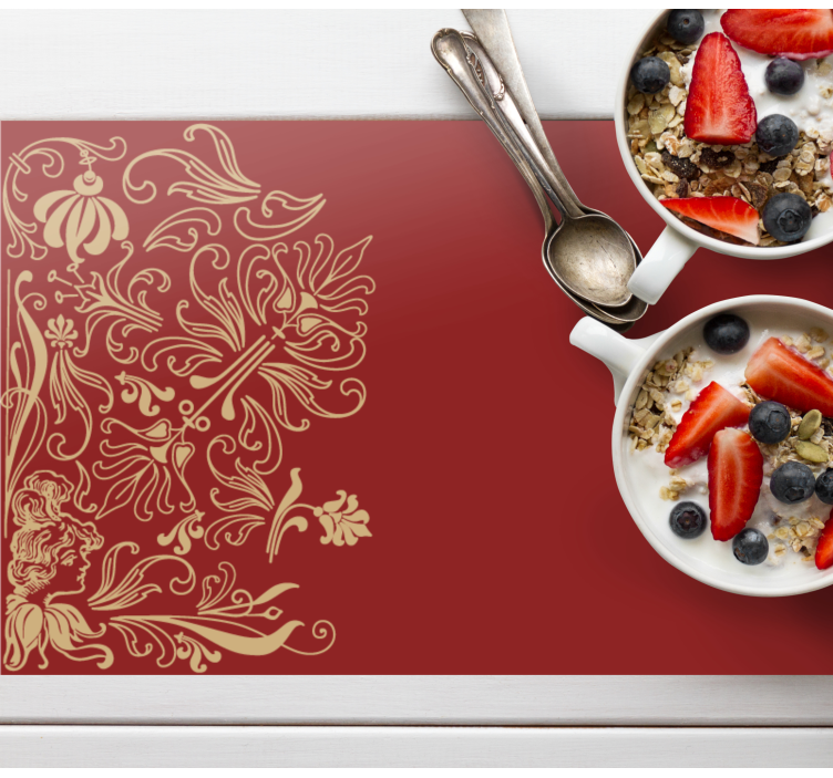 Individuais de mesa elegantes com acentos florais elegantes - TenStickers