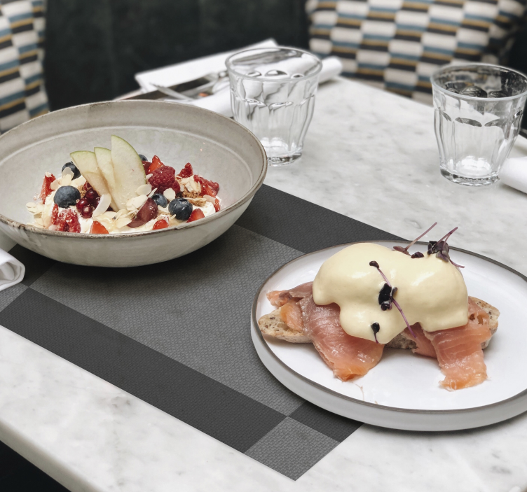 Individuais de mesa Fundo cinza estilo elegante - TenStickers