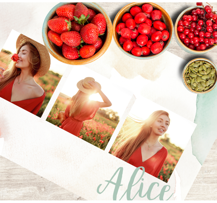 Individuais de mesa com nome Foto e nome - TenStickers