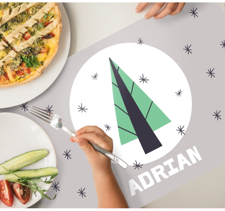 Individuais de mesa de Natal árvore de natal personalizada - TenStickers