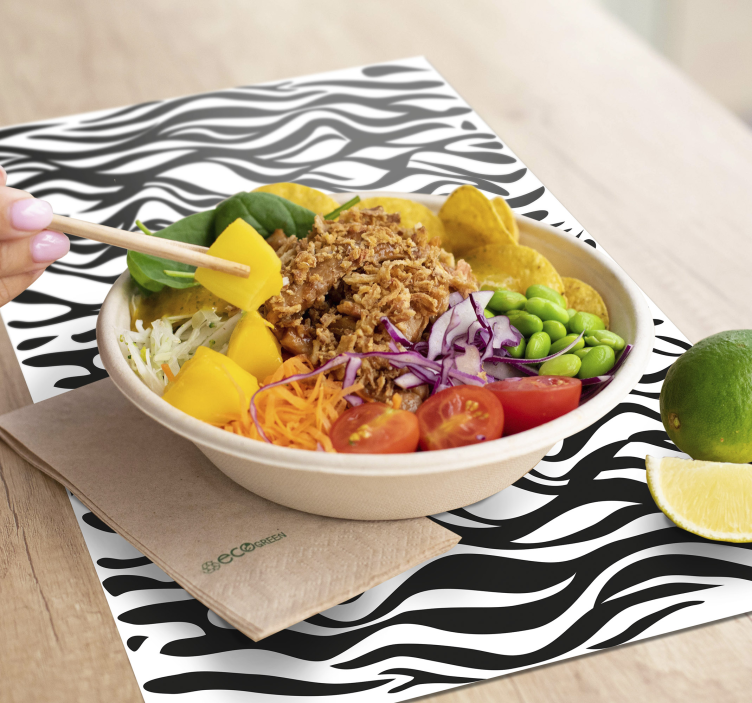 Individuais de mesa de texturas Fundo listrado - TenStickers