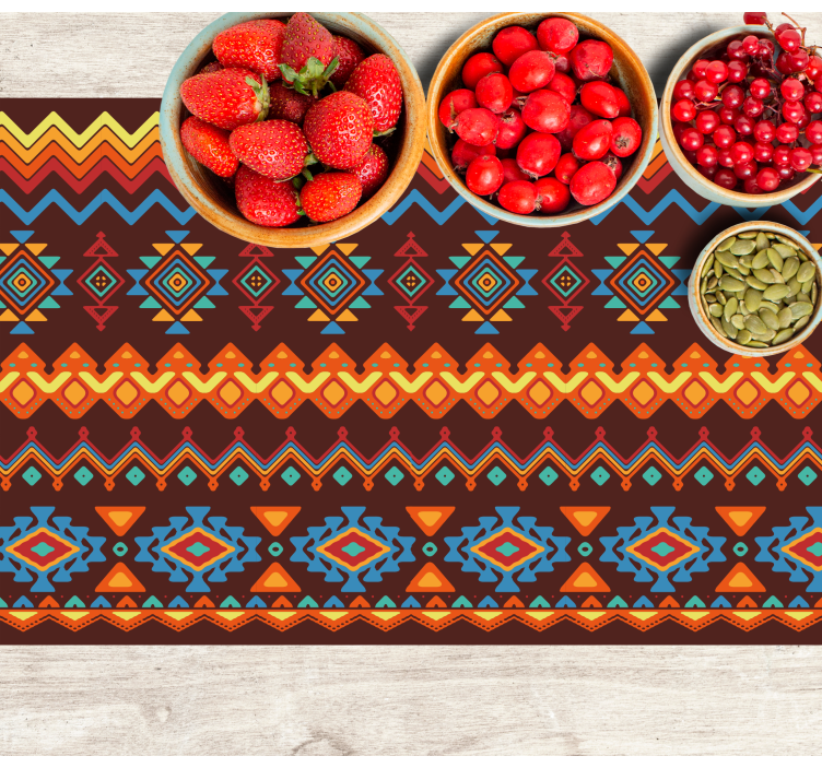 Individuais de mesa de texturas Padrão tribal de triângulo africa - TenStickers