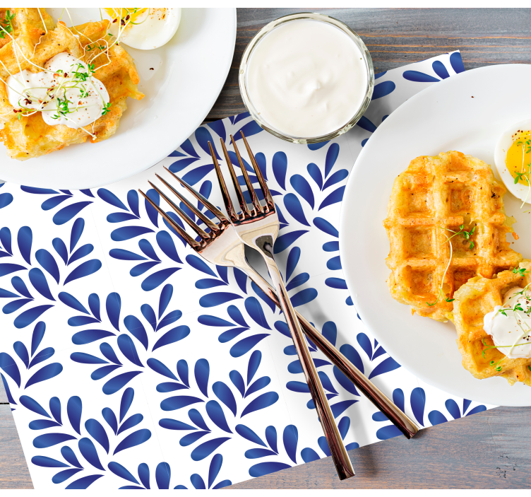 Individuais de mesa elegantes Porcelana azul - TenStickers