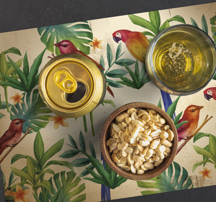 Individuais de mesa originais Papagaio tropical - TenStickers