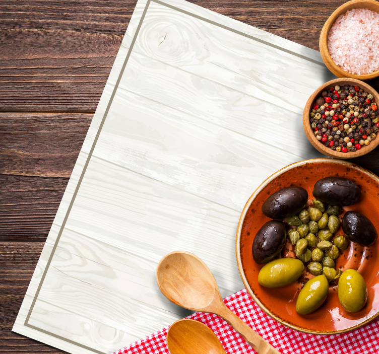 Individuais de mesa retangulares Madeira branca - TenStickers