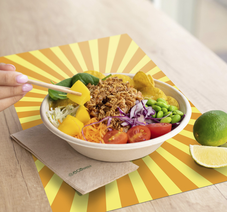 Individuais de mesa Pôr do sol abstrato - TenStickers