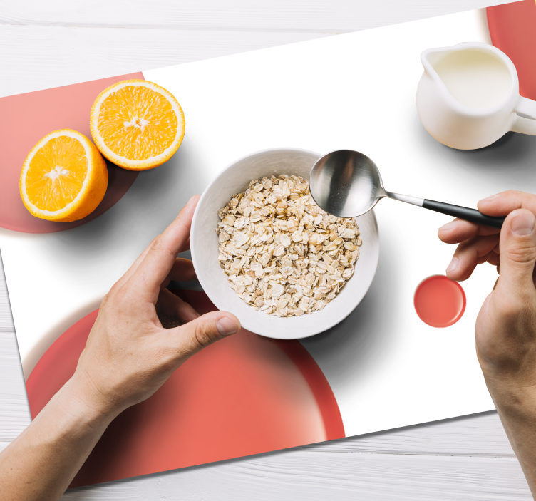 Individuais de mesa vermelhos Círculos modernos vermelhos - TenStickers