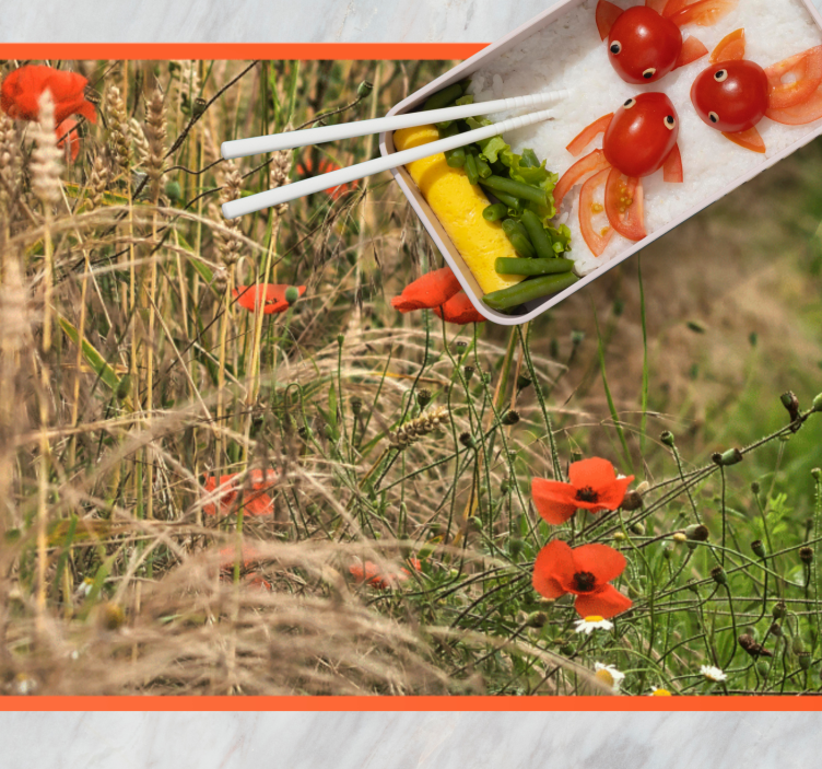 Individuais de mesa infantis arranjos de comida divertidos - TenStickers