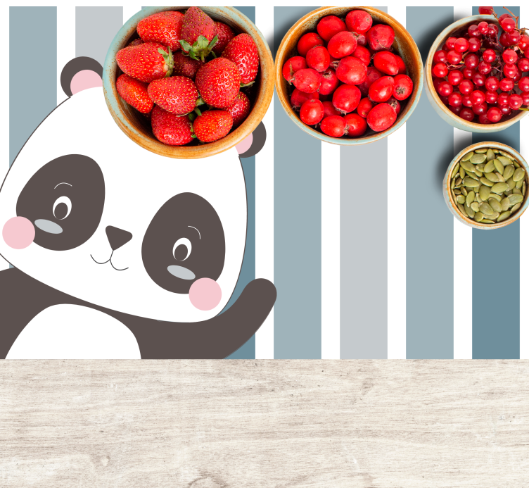 Individuais de mesa infantis com design de panda - TenStickers