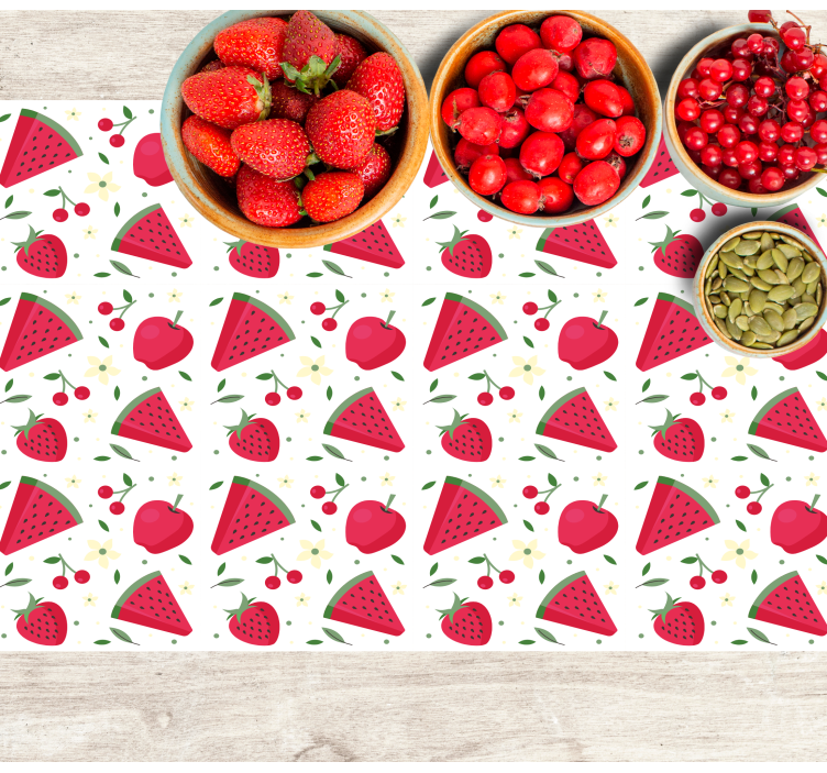 Individuais de mesa infantis com estampa de fatias de fruta - TenStickers