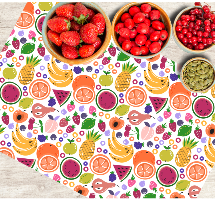 Individuais de mesa infantis com estampa de frutas - TenStickers