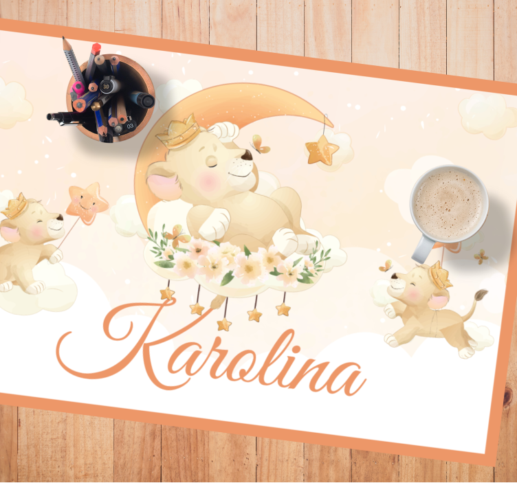 Individuais de mesa infantis filhotes de leão divertidos - TenStickers