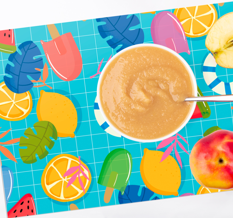 Individuais de mesa infantis frutas e sorvete - TenStickers